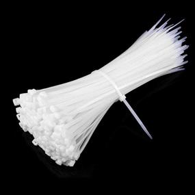 img 3 attached to 1000 PCS Nylon Cable Ties: Heavy Duty Self-Locking Zip Ties, Multi-Purpose Small Zip Ties (4 Inch, White)