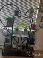 img 1 attached to 6 Tier Half Heart Metal Plant Stand - Perfect For Home Garden & Patio Decor! review by Ronald Duguay