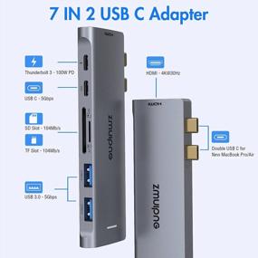 img 3 attached to 4K HDMI, 2 USB 3.0 Port, SD/TF Thunderbolt 3 USB C Hub Adapters For MacBook Pro 2020-2018