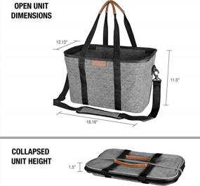 img 3 attached to Durable And Collapsible Reusable Grocery Shopping Tote By CleverMade