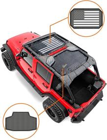 img 4 attached to Savadicar Sunshade 2007 2018 Wrangler Polyester