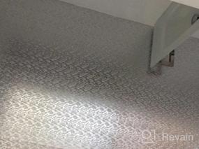 img 8 attached to Рулон мозаичных обоев из серебряной фольги - идеально подходит для современных потолков и декоративных стен!