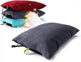 img 4 attached to ZOOOBELIVES AlpliveS2046: The Perfect Down Filled Camping Pillow For Neck & Lumbar Support On-The-Go