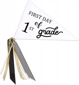 img 4 attached to DIY 2022 First Day Of School Flag Pennant With Ribbons - Back To 1St Grade Photo Prop For DIYers