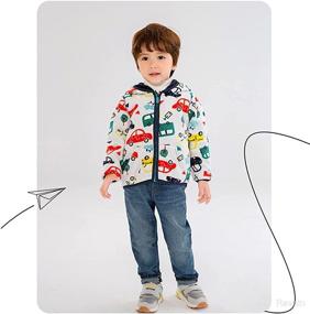 img 1 attached to Feidoog Toddler Polar Fleece Jacket: Warm Hooded Outerwear for Baby Boys and Girls in Autumn/Winter