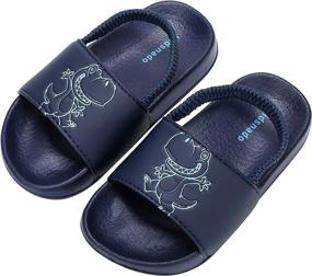 img 4 attached to 🌞 Boys' Summer Slippers: Trendy Toddler Slide Sandals via Sandals