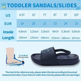 img 3 attached to 🌞 Boys' Summer Slippers: Trendy Toddler Slide Sandals via Sandals