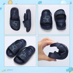 img 2 attached to 🌞 Boys' Summer Slippers: Trendy Toddler Slide Sandals via Sandals