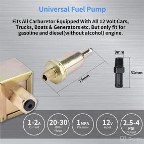 img 1 attached to 🚀 MaySpare Electric Fuel Pump: High-performing 12V Self-Priming In-Line Pump for Petrol & Diesel Engines