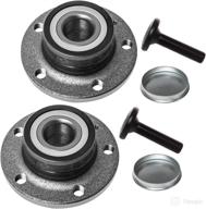 🔧 high-quality rear wheel hub and bearing assembly for volkswagen passat cc tiguan (fwd models), beetle eos, golf r, city gti, jetta, audi q3 tt - auqdd 512319 x2 (pair) [5 lug] - left or right compatible логотип