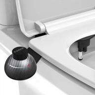 bidet attachment biear ultra-slim self cleaning toilet dual nozzle rear/feminine wash cold water non-electric bidet seat adjustable water pressure carbon fiber logo