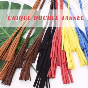 img 1 attached to Women Colors Double Tassels 63Inch Women's Accessories ~ Belts