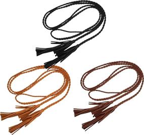 img 3 attached to Women Colors Double Tassels 63Inch Women's Accessories ~ Belts