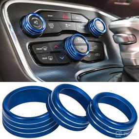 img 4 attached to 🔵 Blue Aluminum CD Button Knob: Interior Air Conditioner Switch for Dodge Challenger, Charger, Chrysler 300s & Ram