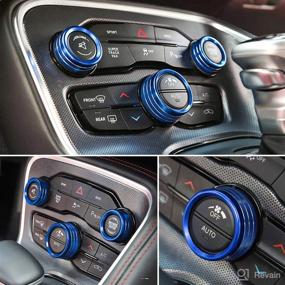 img 2 attached to 🔵 Blue Aluminum CD Button Knob: Interior Air Conditioner Switch for Dodge Challenger, Charger, Chrysler 300s & Ram