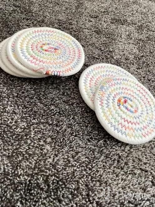img 1 attached to ABenkle 6 Pcs Coasters For Drinks ,Super Absorbent Drink Coasters, Stylish Handmade Round Woven Coaster For Coffee Table Tabletop Protection Housewarming Gift For Home Decor - 4.3 Inches review by Jeremy Lane