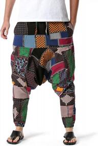 img 4 attached to Upgrade Your Style With LucMatton'S Retro Pattern Jogger Pants For Men - Comfortable And Fashionable!