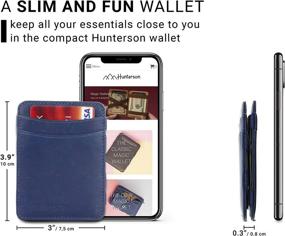 img 3 attached to 🏻 Hunterson Minimalist Genuine Leather Blocking Men's Accessories: Perfect Wallets, Card Cases & Money Organizers
