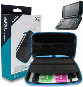 img 4 attached to ADZ Protective Carry Case For Nintendo 2DS XL, 3DS And DS - Includes 8 Game Card Holders, 2 Screen Protectors, Stylus Pen And 2 Screen Wipes - Perfect For On-The-Go Gaming (Black/Blue)