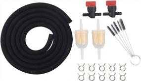 img 4 attached to Lawn Mower Fuel Line 6-Foot 1/4 Inch ID Fuel Line Set + 2 Pcs 5/16 Inch Fuel Filters + 10 Pcs 2/5" ID Hose Clamps +2 Pcs 1/4 698183 Fuel Shut -By HuthBrother, For Kawasaki Kohler Mowers Engines