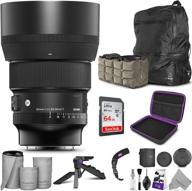 📷 sigma 85mm f/1.4 dg dn art lens for sony e mount: superior quality with altura photo advanced accessory and travel bundle логотип