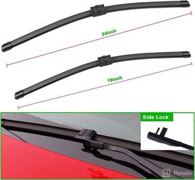 img 2 attached to 🚗 Original Equipment Replacement Wiper Blades for BMW 3-Series E90 E91 (06/2006-08/2009) 325xi 328i 328xi 328ixDrive 330i 330xi 335i 335xi M3 - Set of 2, Size 24"/19