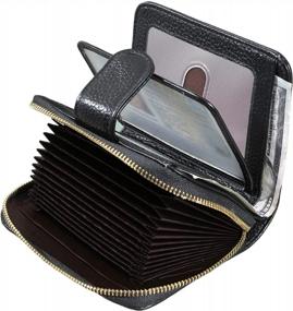 img 4 attached to Secure And Stylish: Beurlike Leather RFID Credit Card Holder And Organizer For Women