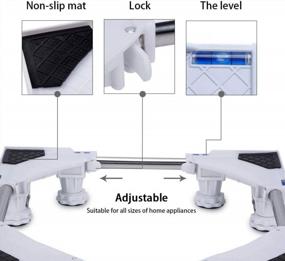 img 1 attached to Перемещайте свою технику с легкостью: регулируемая подставка для стиральной машины LUCKUP и основание для холодильника с поворотными колесами и прочными ножками