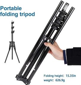 img 1 attached to 📱 Aluminum Alloy Cell Phone Tripod Stand for iPhone - Lightweight, Non-Skid & Extends to 59" - 2 Pack
