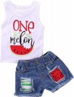 стильные летние наряды для девочек: топы и джинсовые шорты с рваными деталями - perfect little girl clothing логотип