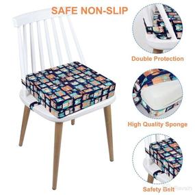 img 2 attached to 🪑 Dismountable Double Strap Toddler Booster Seat - Portable, Thick Chair Cushion for Dining Table, Ideal Kids Seat Cushion for Increased Comfort