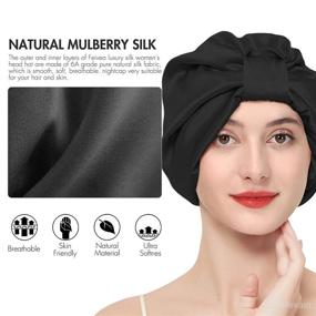 img 3 attached to 🌬️ Breathable Feivea Mulberry Sleeping Bonnet