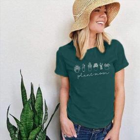 img 2 attached to Cats, Plants & Style: Women'S Gardening Shirt For Botanical Enthusiasts And Plant Ladies