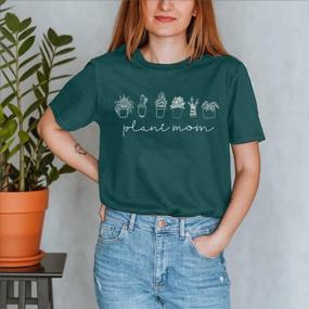 img 3 attached to Кошки, растения и стиль: женская рубашка для садоводов для любителей ботаники и любителей растений
