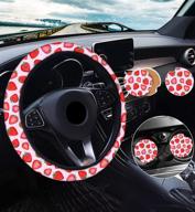 strawberry steering coasters universal accessories interior accessories logo