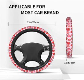 img 1 attached to Strawberry Steering Coasters Universal Accessories Interior Accessories