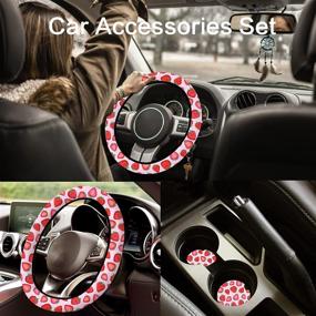 img 3 attached to Strawberry Steering Coasters Universal Accessories Interior Accessories