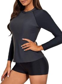 img 3 attached to Daci Sleeve Swimsuits Bathing Bright Women's Clothing via Swimsuits & Cover Ups