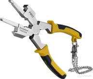 strong hand tools deluxe mig welding pliers with slag hammer - 8 inch heat treated ergonomic grip logo