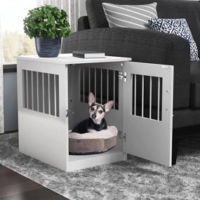 img 1 attached to 🏠 White Wood Finish Pet Crate End Table Furniture by ClosetMaid - Ideal for Small Dogs or Cats Under 12 lbs