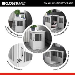 img 2 attached to 🏠 White Wood Finish Pet Crate End Table Furniture by ClosetMaid - Ideal for Small Dogs or Cats Under 12 lbs