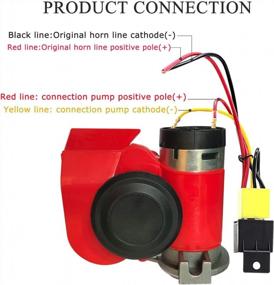 img 2 attached to 125Db Loud Electric Horn For Trucks, Cars, And Motorcycles - Red SoundOriginal 12Volt Air Horn With Automotive Relay