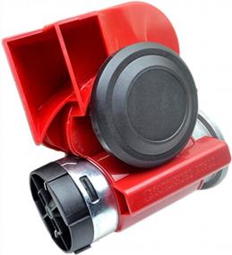 img 1 attached to 125Db Loud Electric Horn For Trucks, Cars, And Motorcycles - Red SoundOriginal 12Volt Air Horn With Automotive Relay
