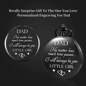 img 1 attached to TREEWETO Daughter Engraved Watches Birthday Men's Watches in Pocket Watches