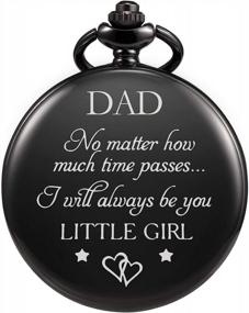 img 4 attached to TREEWETO Daughter Engraved Watches Birthday Men's Watches in Pocket Watches