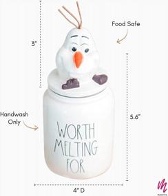 img 3 attached to Rae Dunn X Disney Frozen Olaf Coffee Canister - Perfect For Fans Who Value Something Worth Melting For