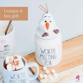 img 2 attached to Rae Dunn X Disney Frozen Olaf Coffee Canister - Perfect For Fans Who Value Something Worth Melting For