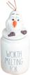 rae dunn x disney frozen olaf coffee canister - perfect for fans who value something worth melting for logo
