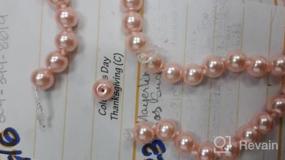 img 5 attached to Женское длинное ожерелье из имитации стеклянного жемчуга толщиной 8 мм, многослойное эффектное ожерелье - длина 57 дюймов