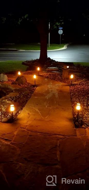 img 1 attached to Enhance Your Garden Ambiance With LUYE Low Voltage Torch Landscape Lights -Set Of 8 review by Rafael Calderon